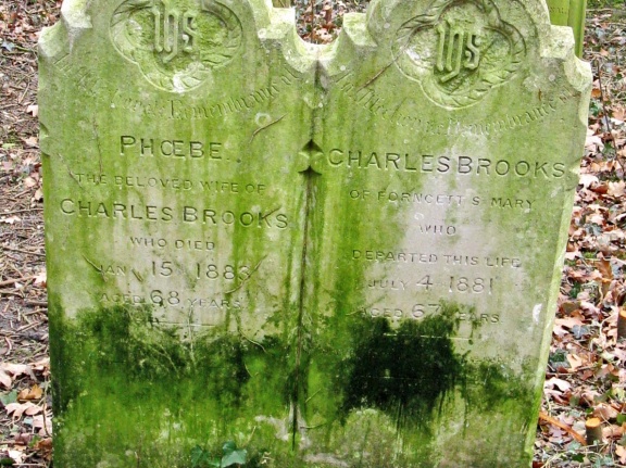 BROOKS Charles 1881 and Phoebe his wife 1883